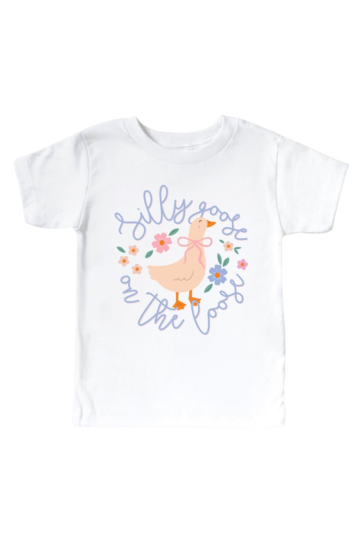 Silly Goose On The Loose Graphic Bodysuit & Kids Tee | White