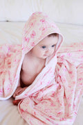 Embroidered Bamboo Hooded Towel | Blooming Butterflies