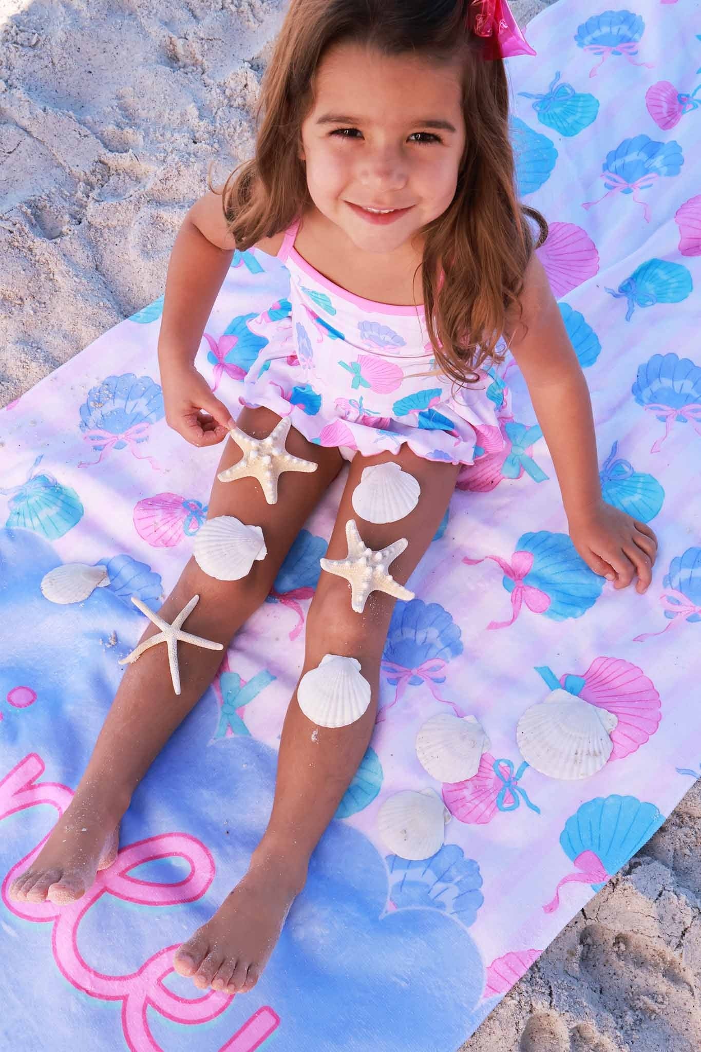 Seaside Sweetie Personalized Kids Beach Towel