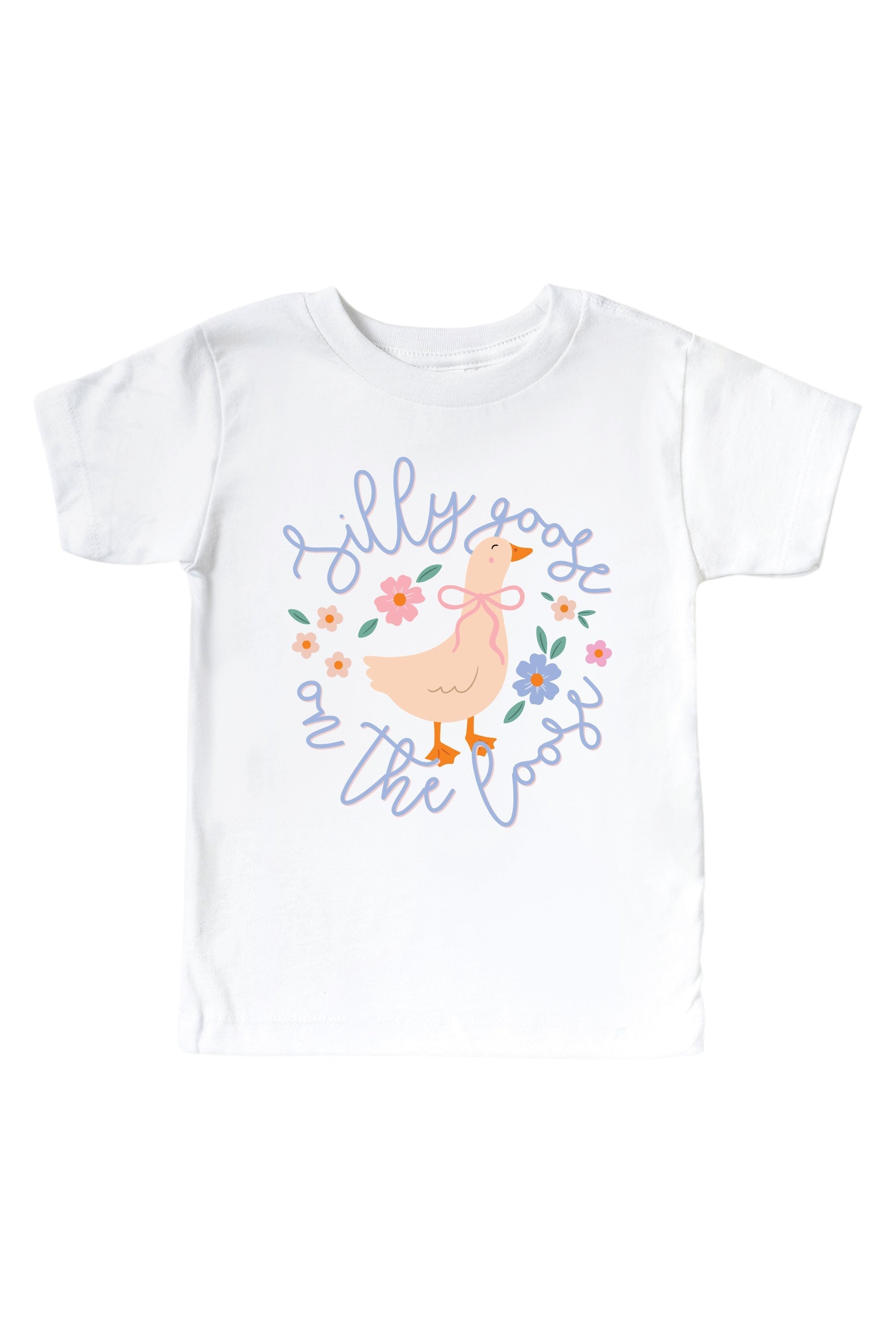 Silly Goose On The Loose Graphic Bodysuit & Kids Tee | White