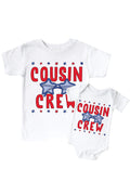 Red & White Cousin Crew Graphic Bodysuit & Kids Tee | White