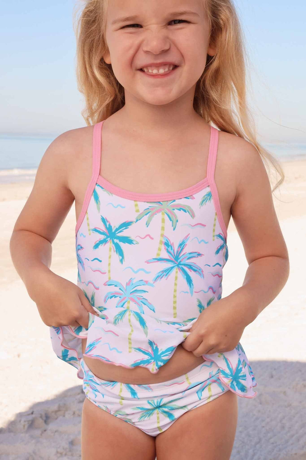 Two Piece Strappy Tankini | Blue Lagoon
