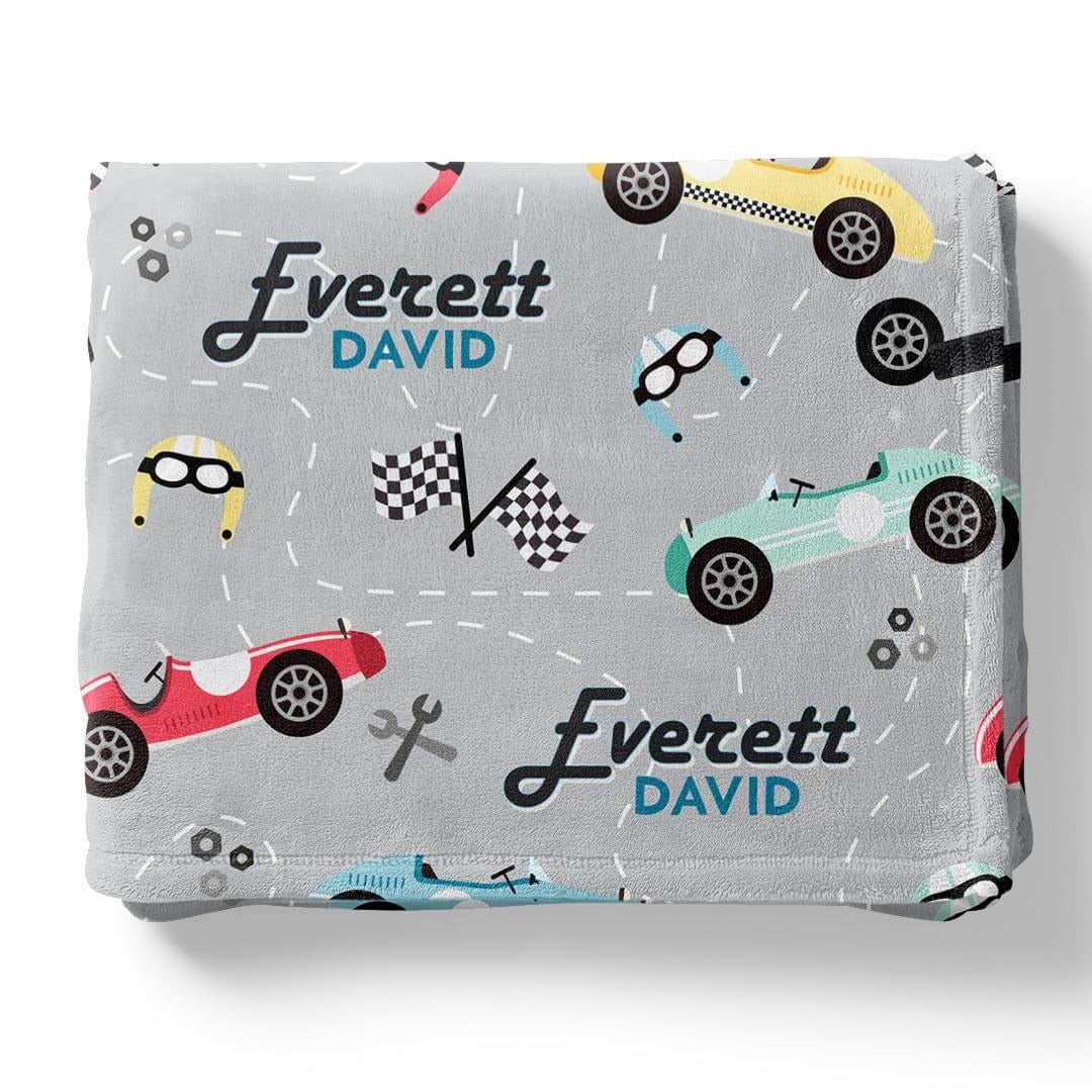 Personalized Sherpa Kids Blanket | Vroom Vroom