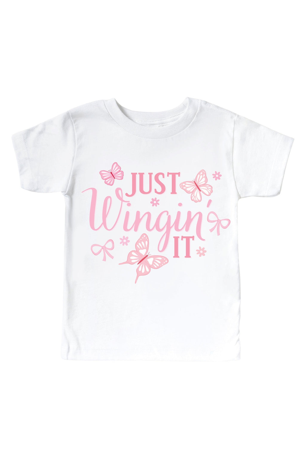 Just Wingin' It Graphic Bodysuit & Kids Tee | White