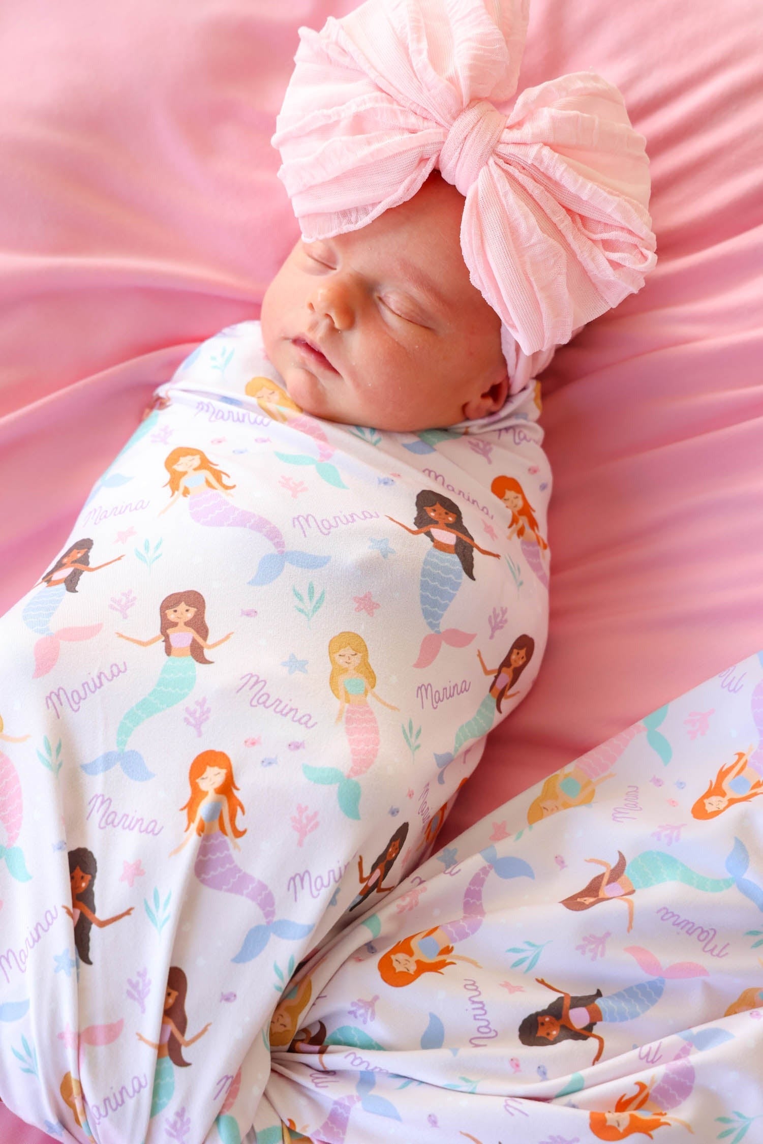 Personalized Swaddle Blanket | Let's Be Mermaids