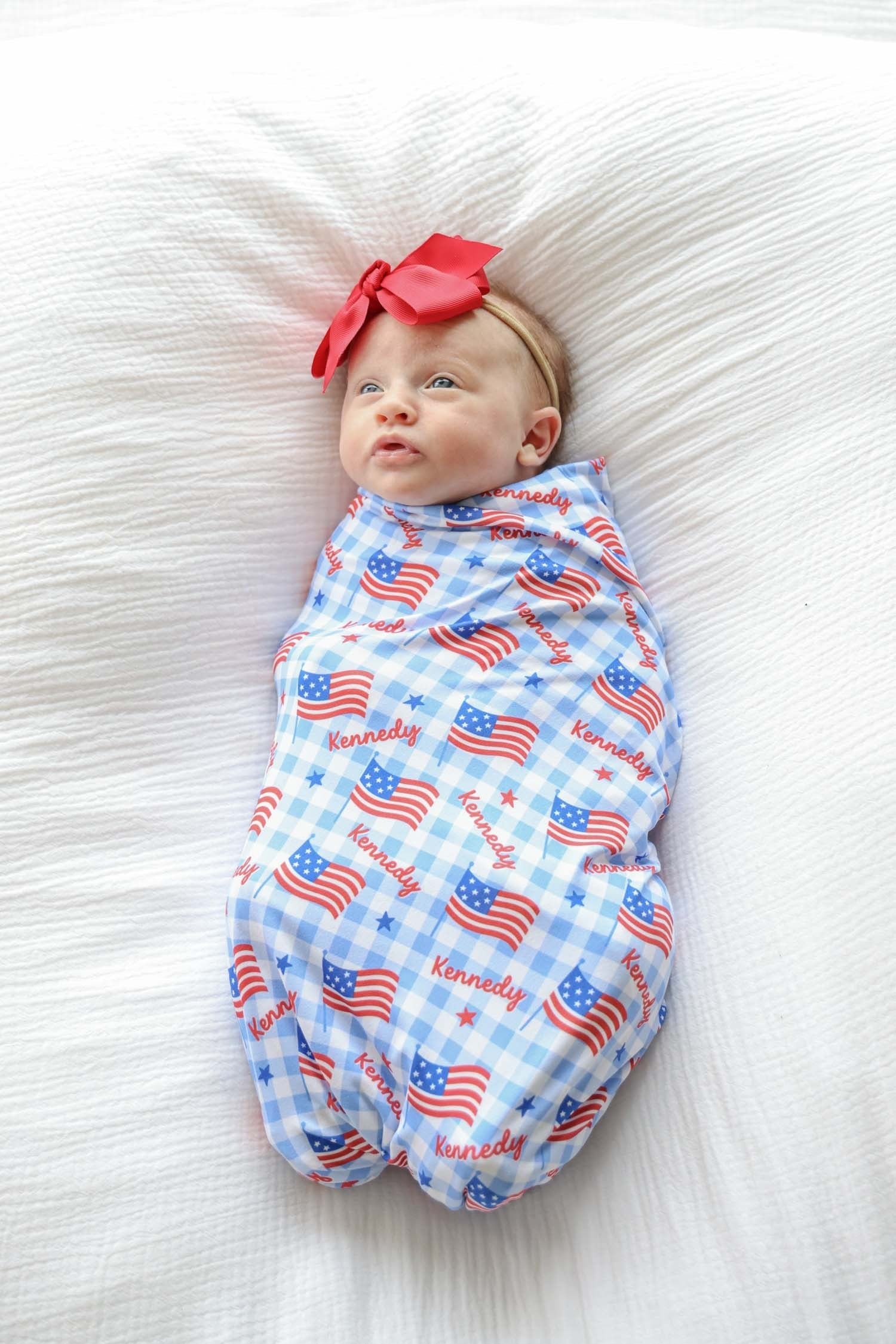 Personalized Swaddle Blanket | Star-Spangled Picnic