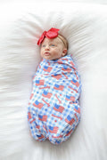 Personalized Swaddle Blanket | Star-Spangled Picnic