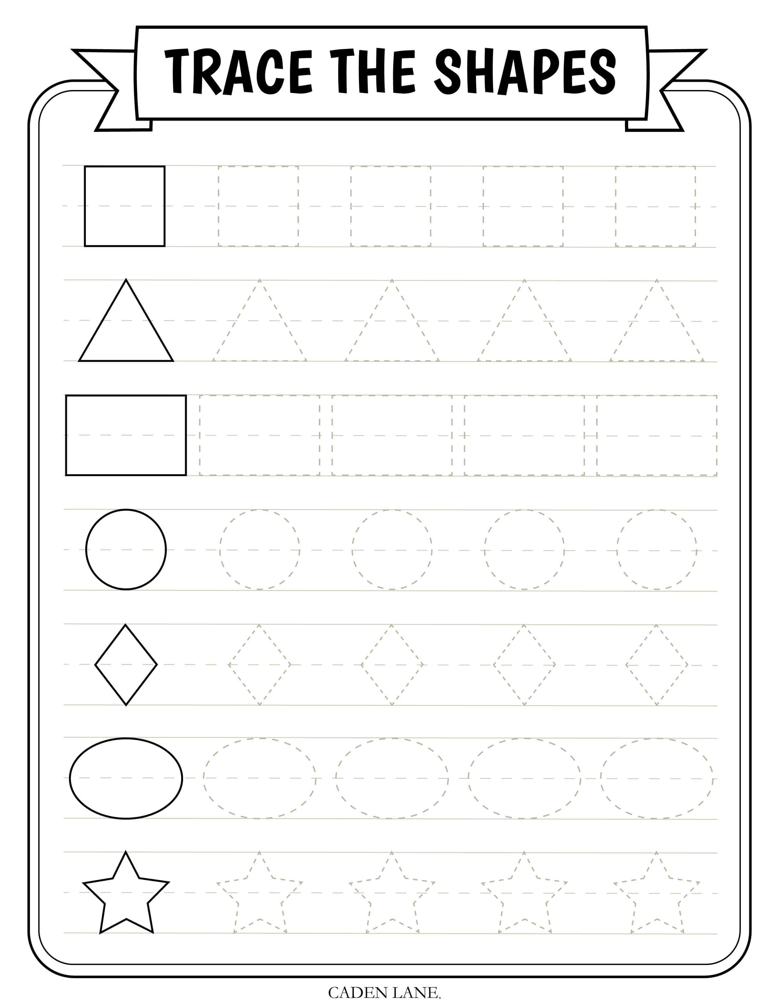Trace the Shapes - Free Digital Download