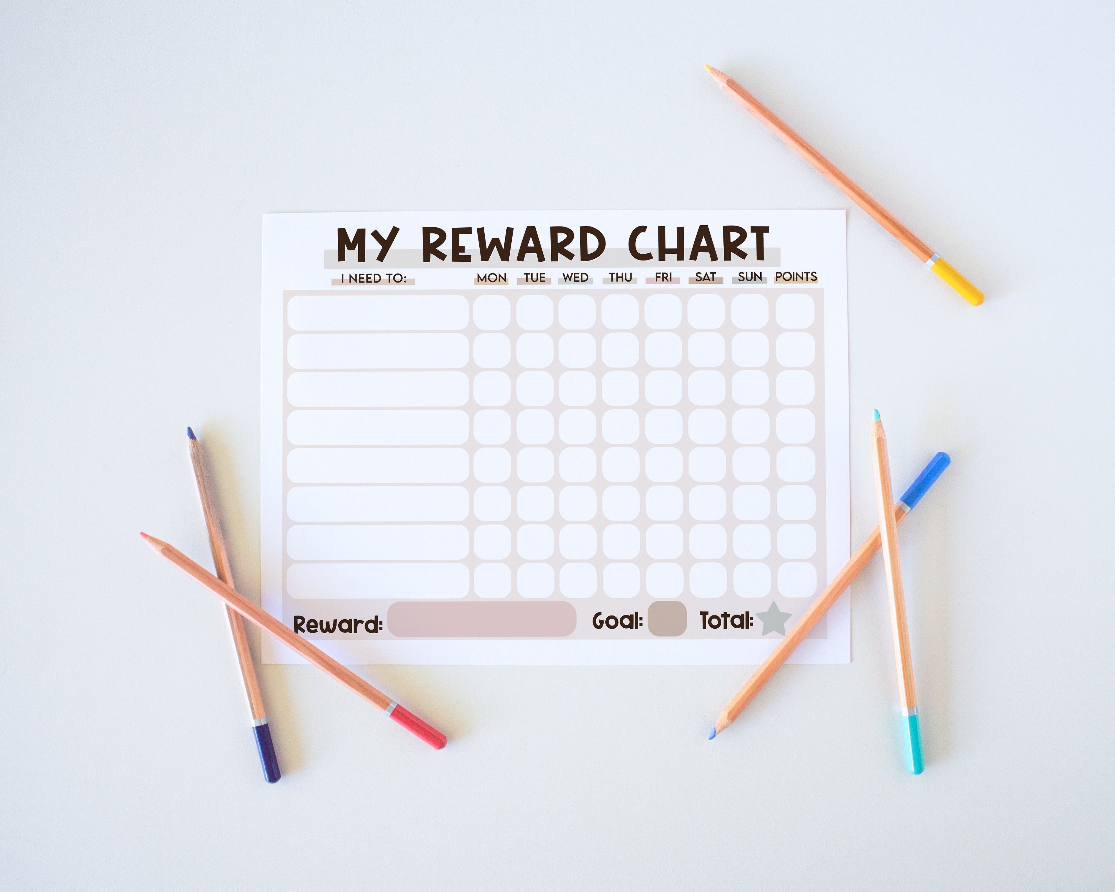 Chore Reward Chart - Free Digital Download