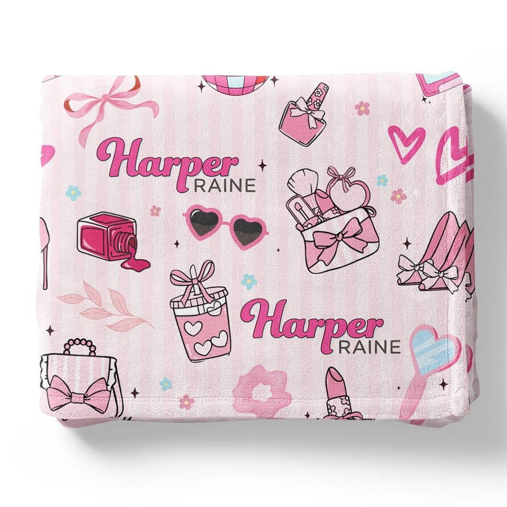 Personalized Sherpa Kids Blanket | Glamour Girl