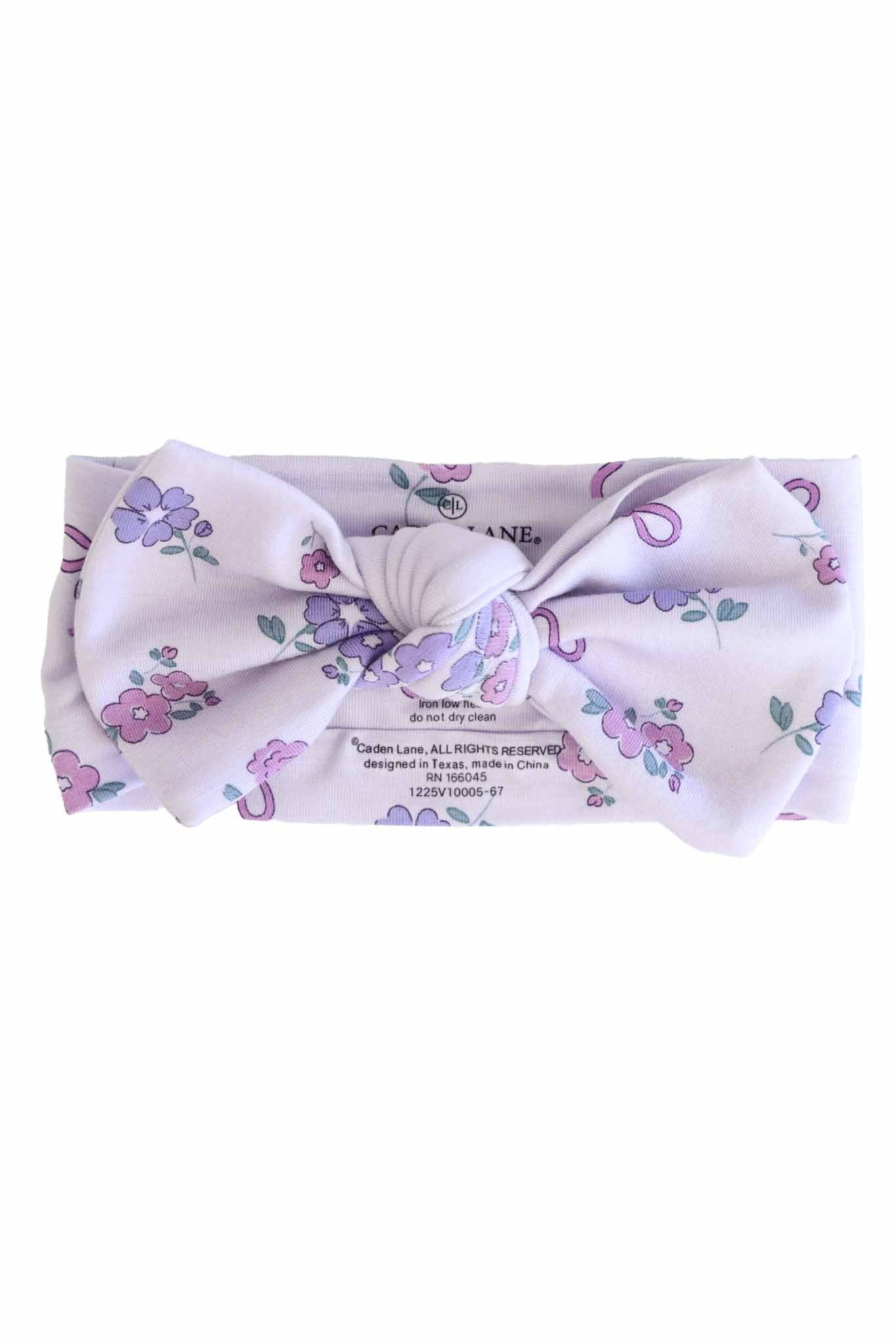 Ribbon & Roses Knit Large Bow Headwrap | Purple