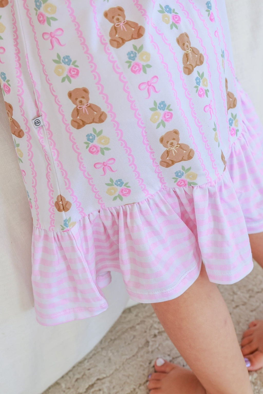 Girls' Full Length Ruffle Nightgown | Beary Lovely