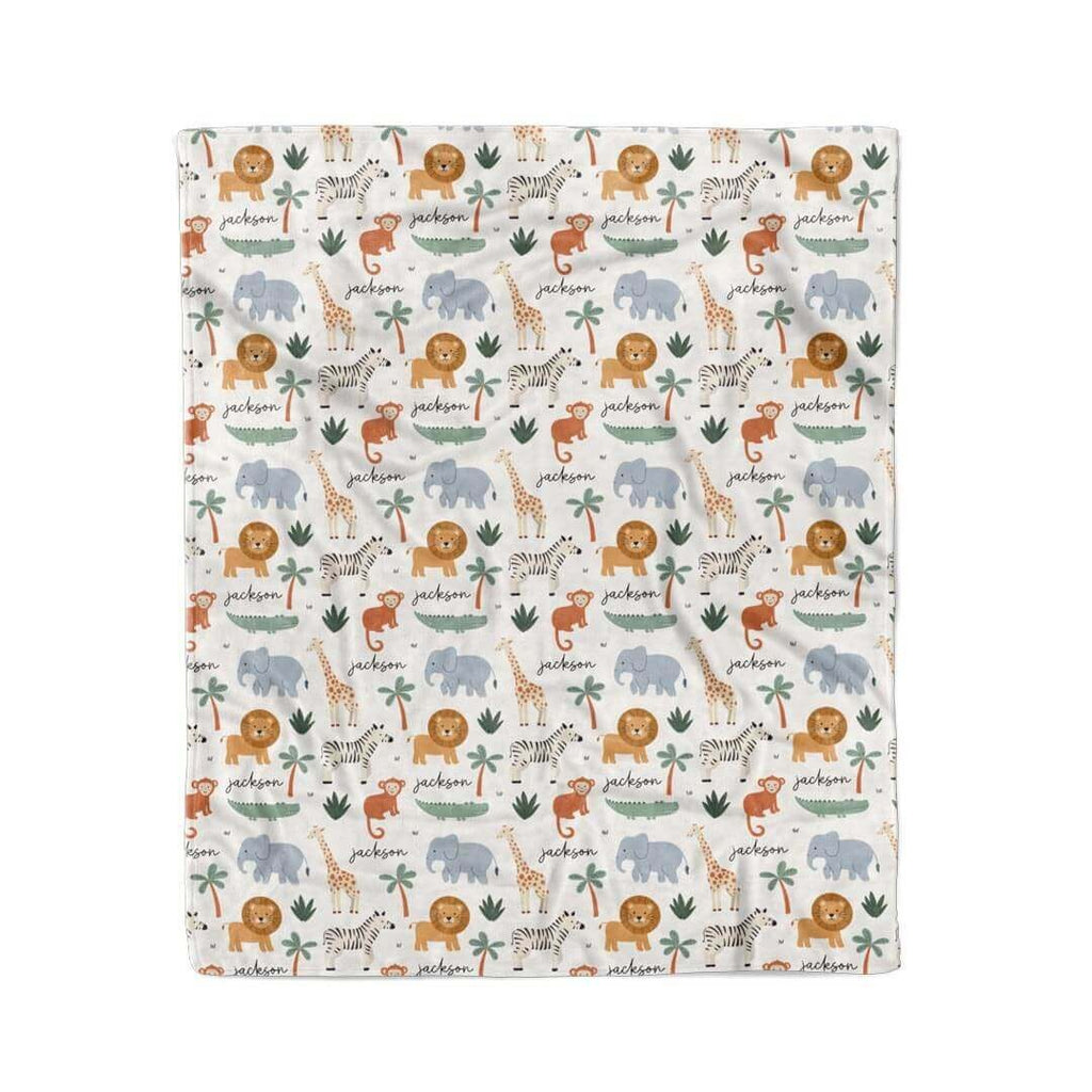Safari Snuggles Personalized Kids Blanket
