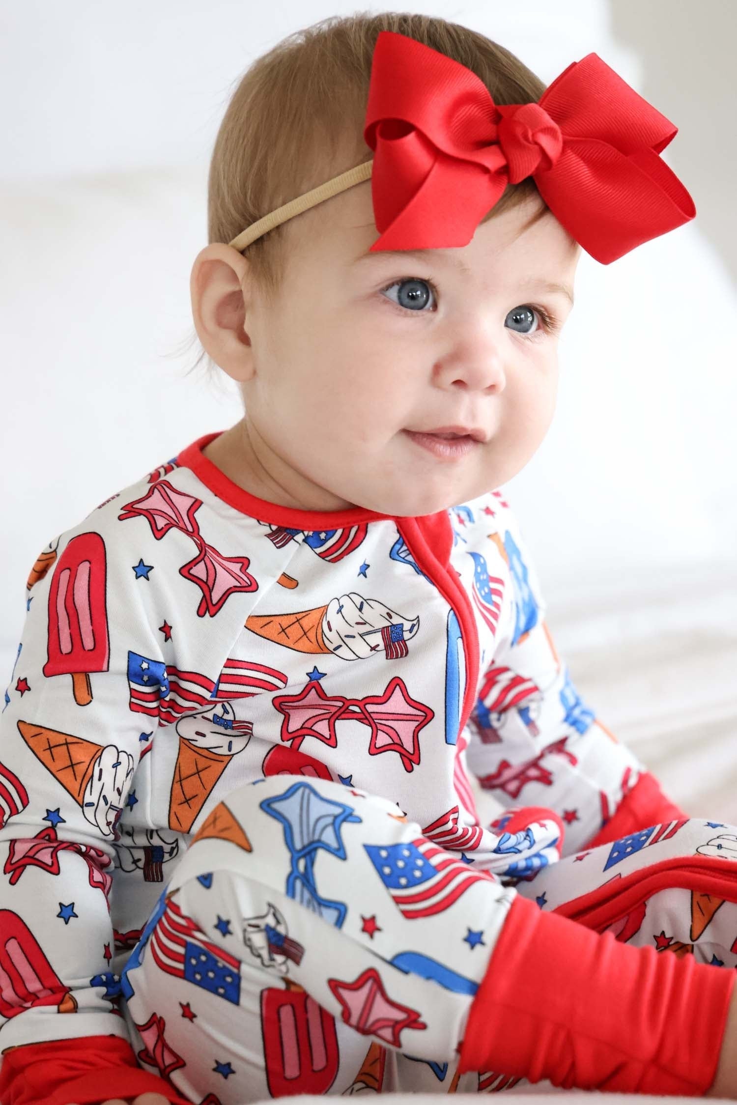 Ribbon Bow Headband | Candy Red