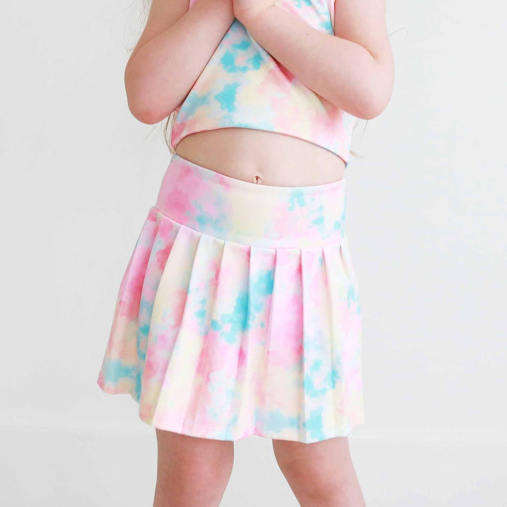 Kids CloudActiveTM Athletic Pleated Skirt | Candy Clouds