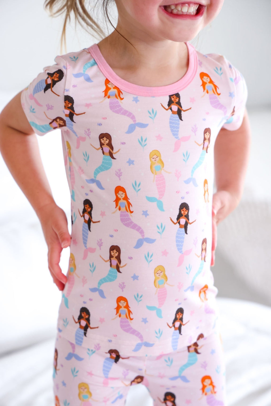 Two Piece Short Pajama Set | Let's Be Mermaids
