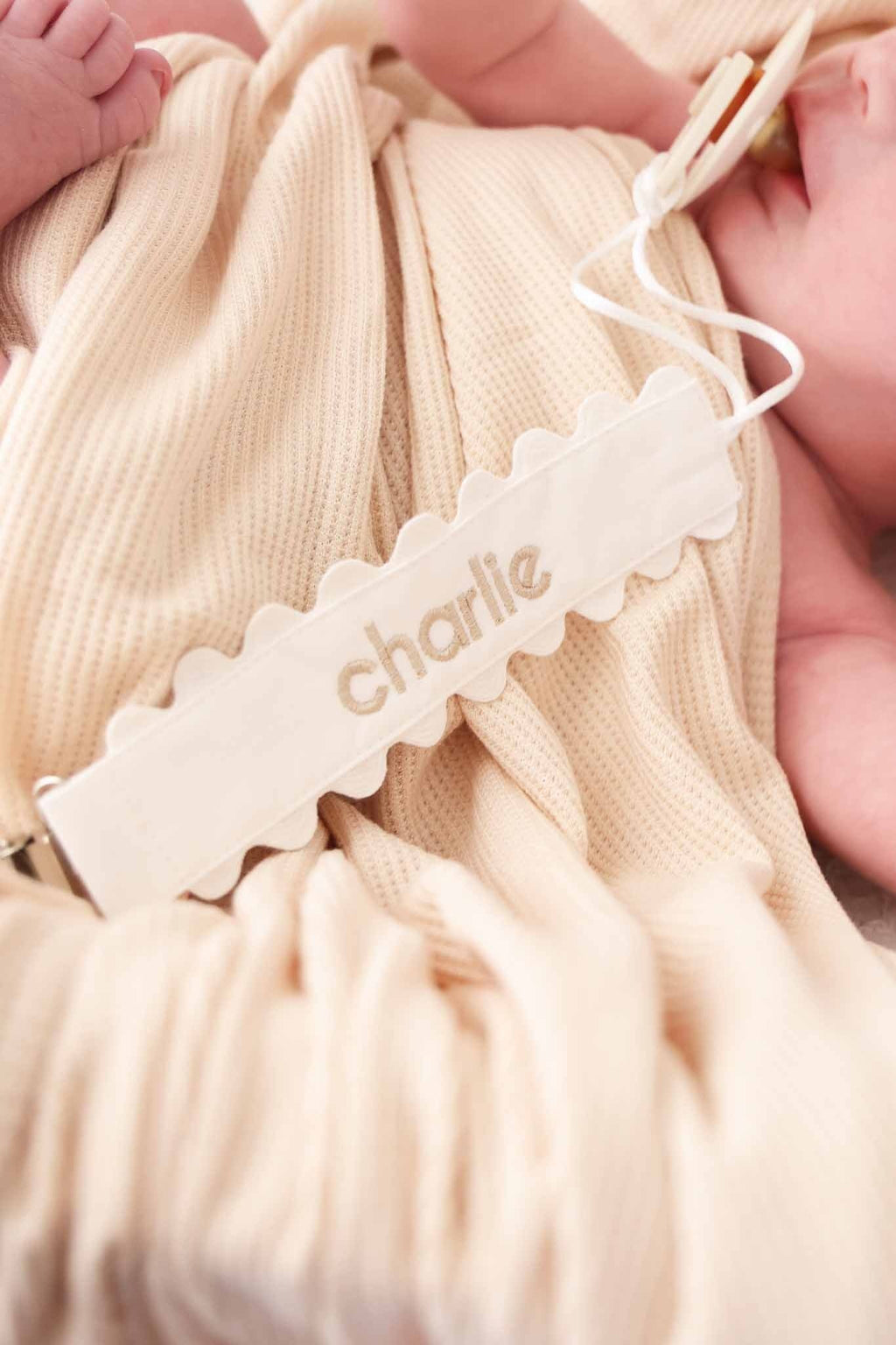 Personalized Ric Rac Pacifier Clip