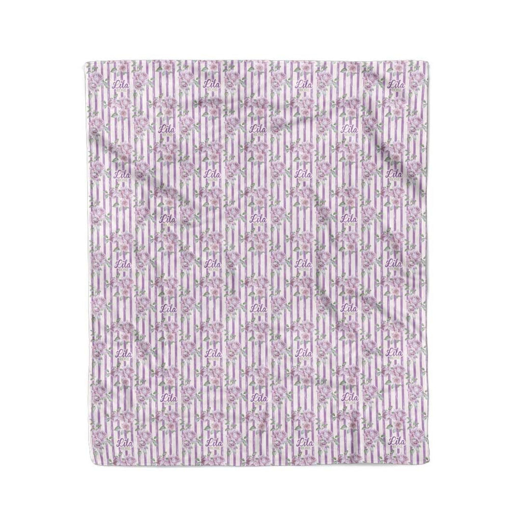 Lila's Lilacs Personalized Kids Blanket