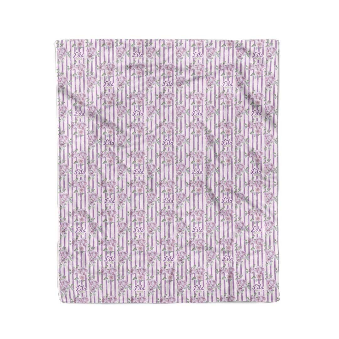 Lila's Lilacs Personalized Kids Blanket