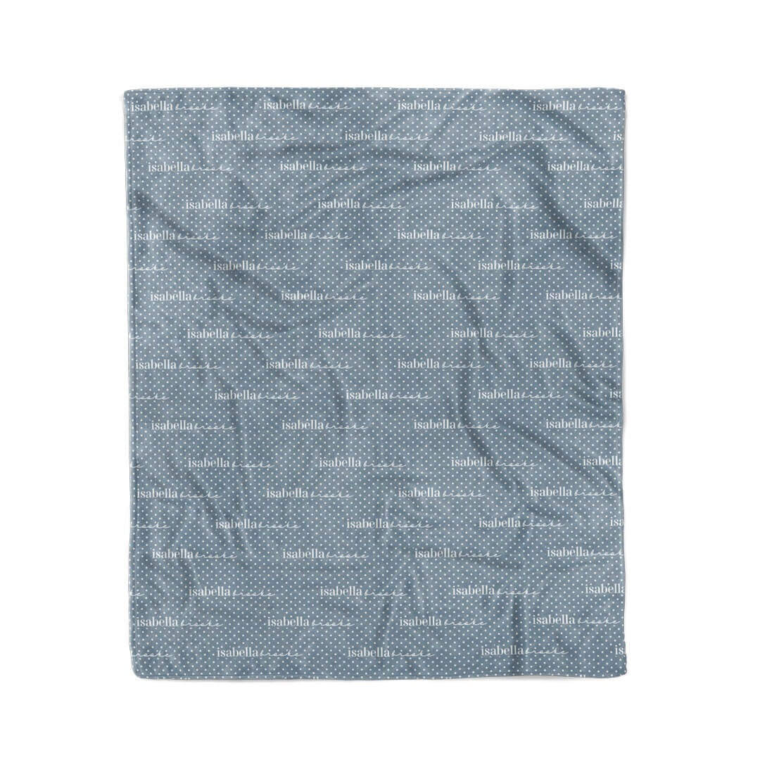 Snuggle Spots Personalized Kids Blanket | Blue