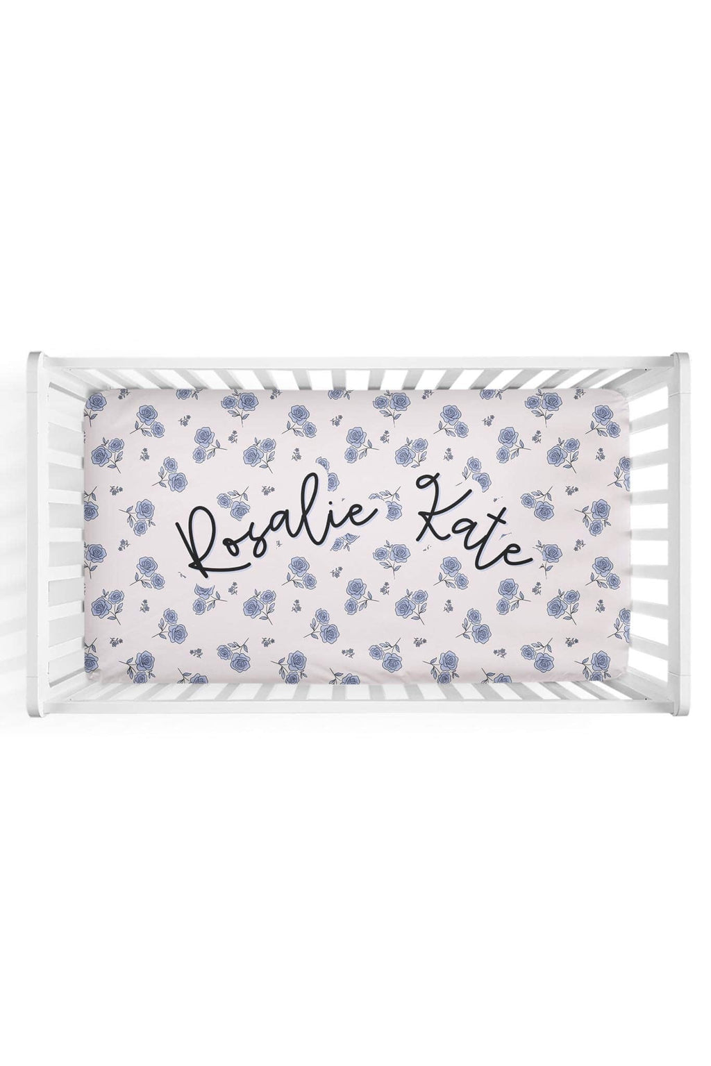 Sapphire Garden Personalized Crib Sheet