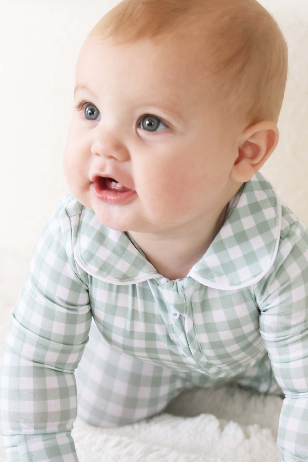 Peter Pan Collar Zipper Footie