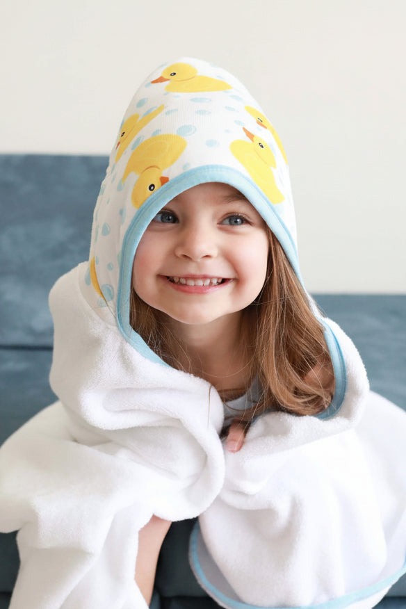 Kids Embroidered Bamboo Hooded Towels