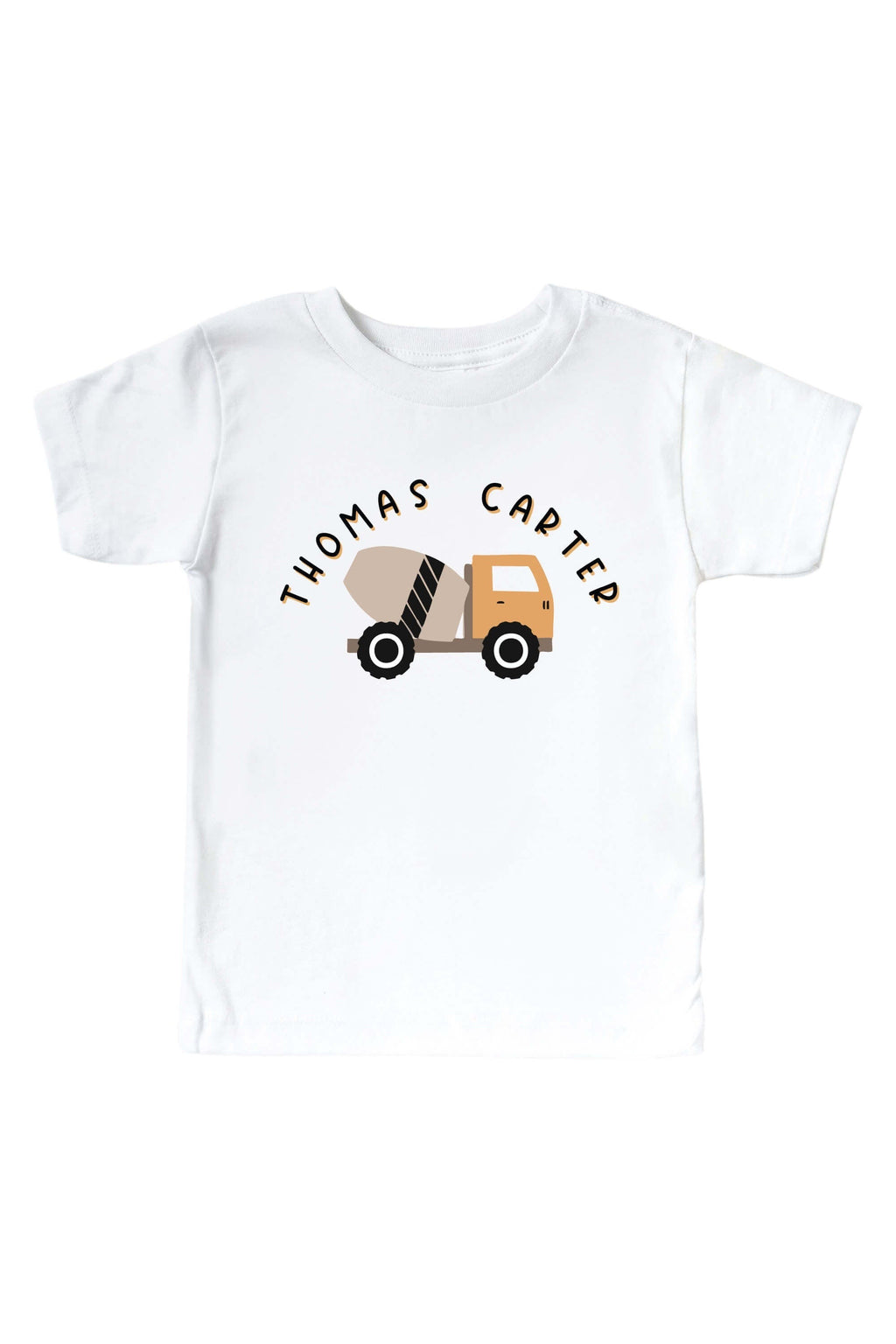 Personalized Little Builder Graphic Bodysuit & Kids Tee | White