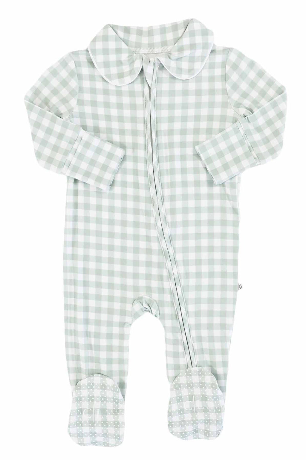 Peter Pan Collar Zipper Footie