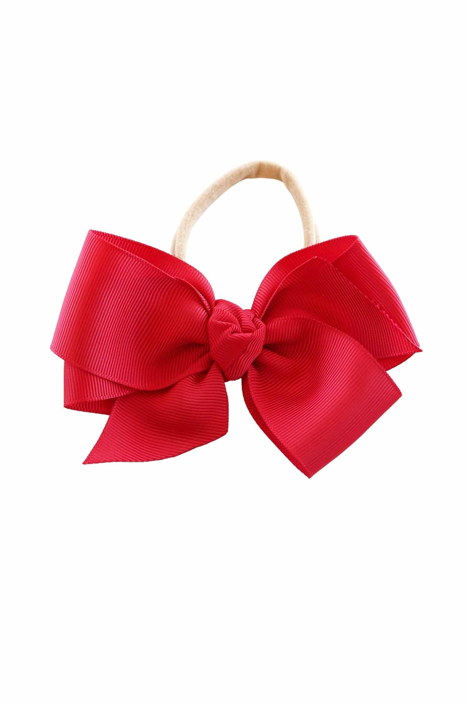 Ribbon Bow Headband | Candy Red