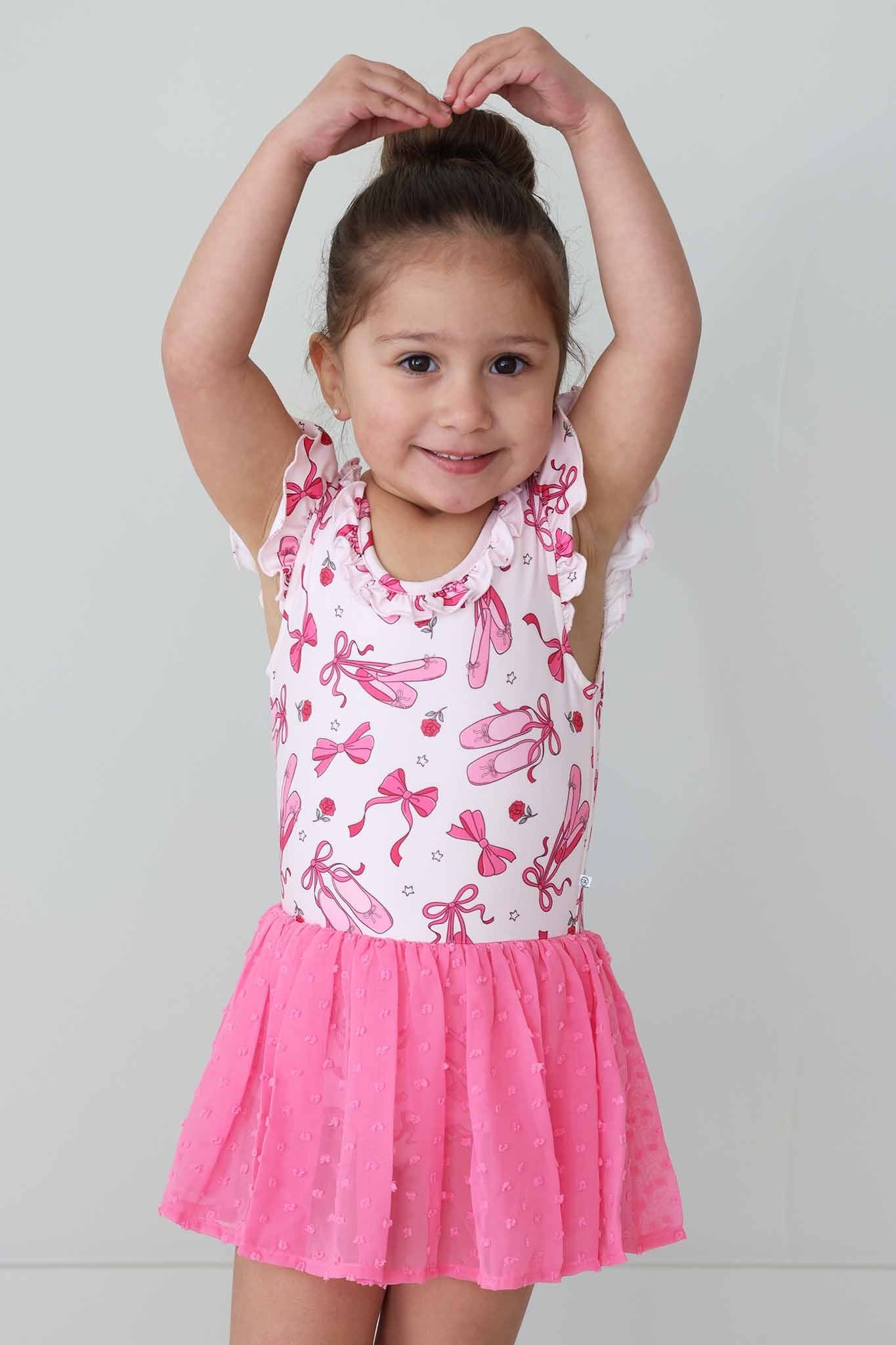 Swiss Dot Leotard | Pink Pirouette