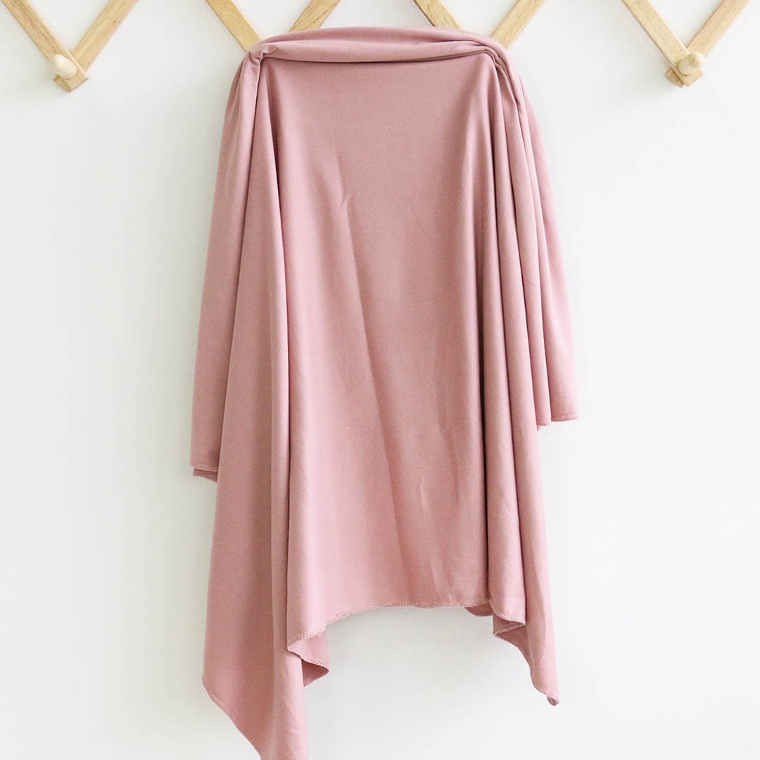 Solid Mauve Bamboo Knit Swaddle Blanket
