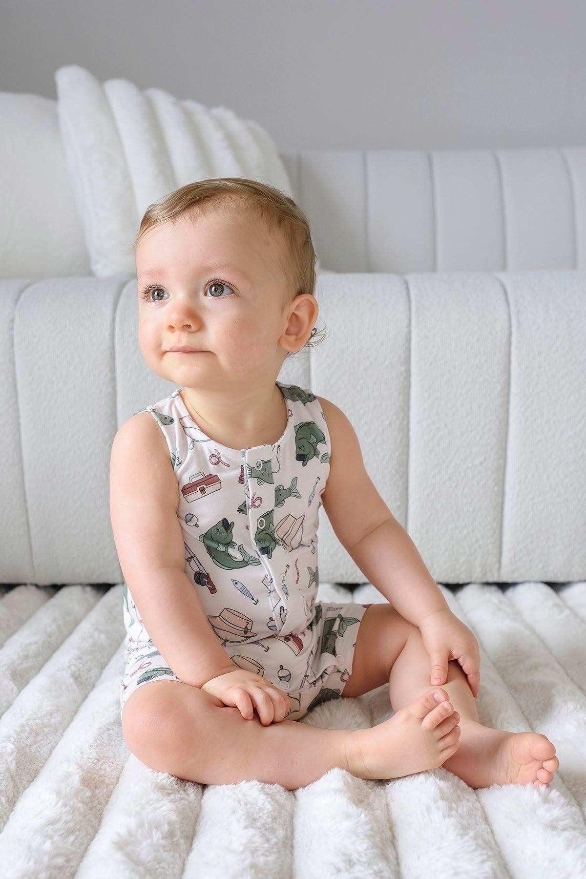Sleeveless Snap Romper | Off the Hook