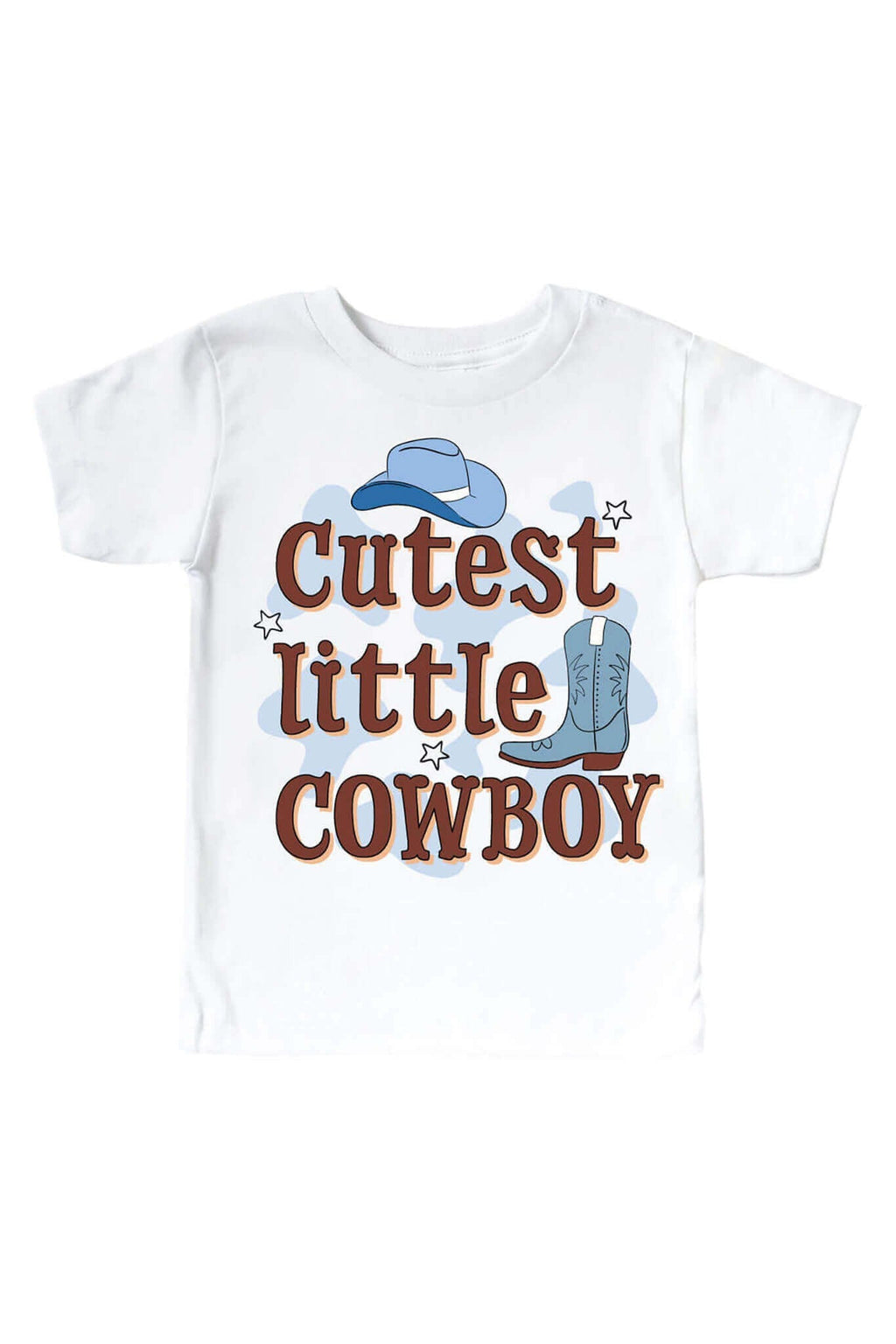 Cutest Little Cowboy Graphic Bodysuit & Kids Tee | White