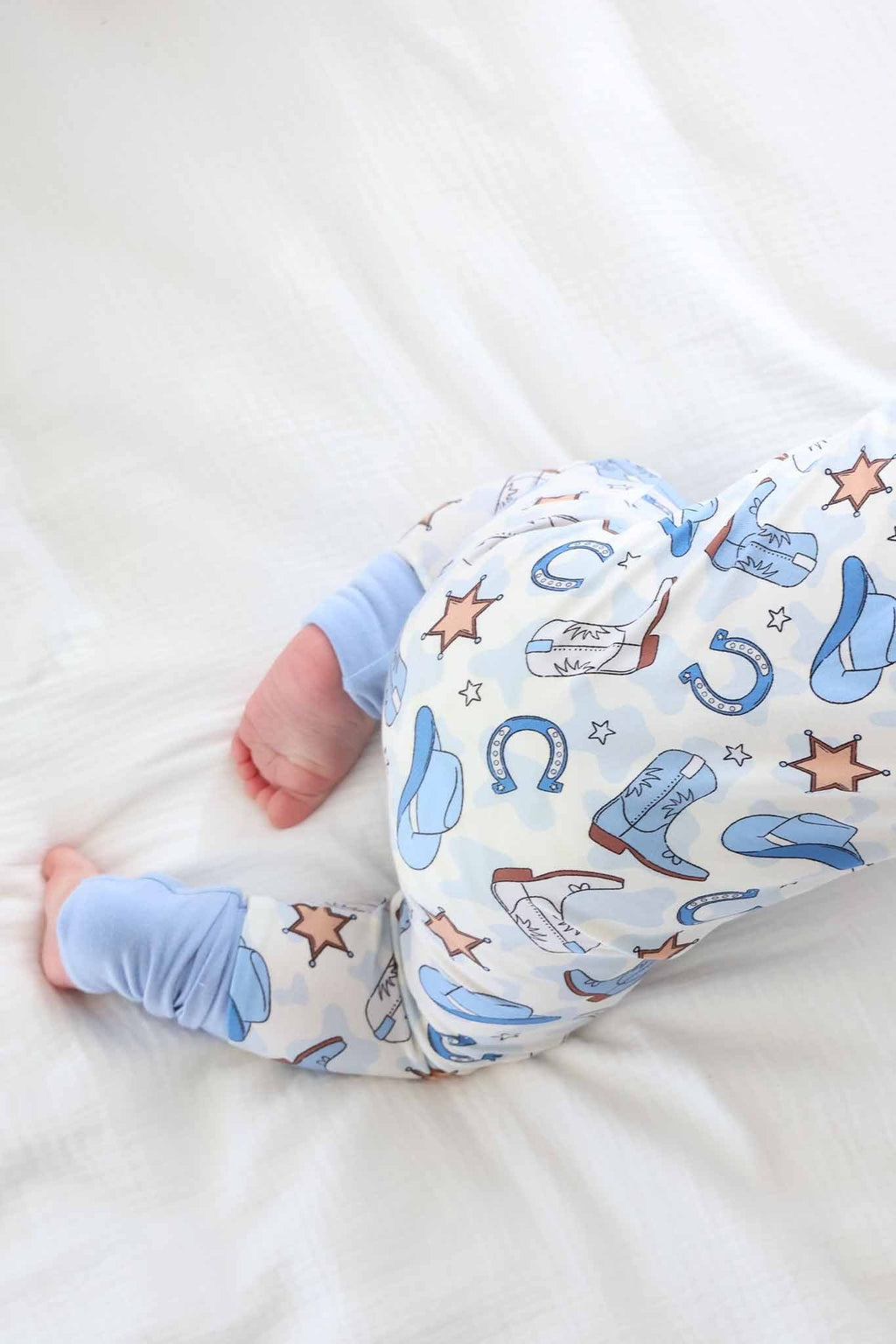 Rodeo Dreams Convertible Bamboo Zip Romper | Blue