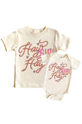 Hay Girl Hay Graphic Bodysuit & Kids Tee | Natural