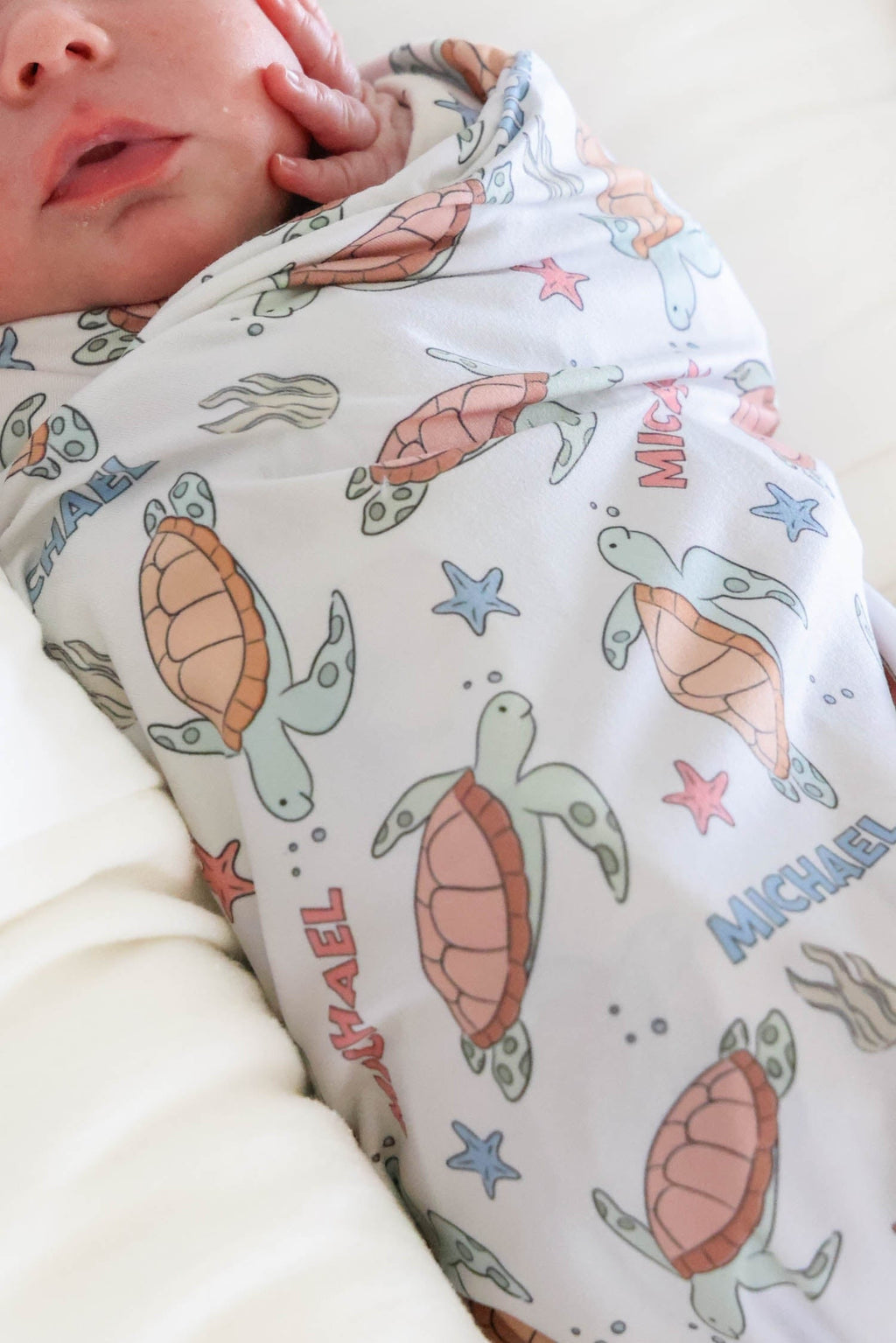 Personalized Swaddle Blanket | Turtley Rad