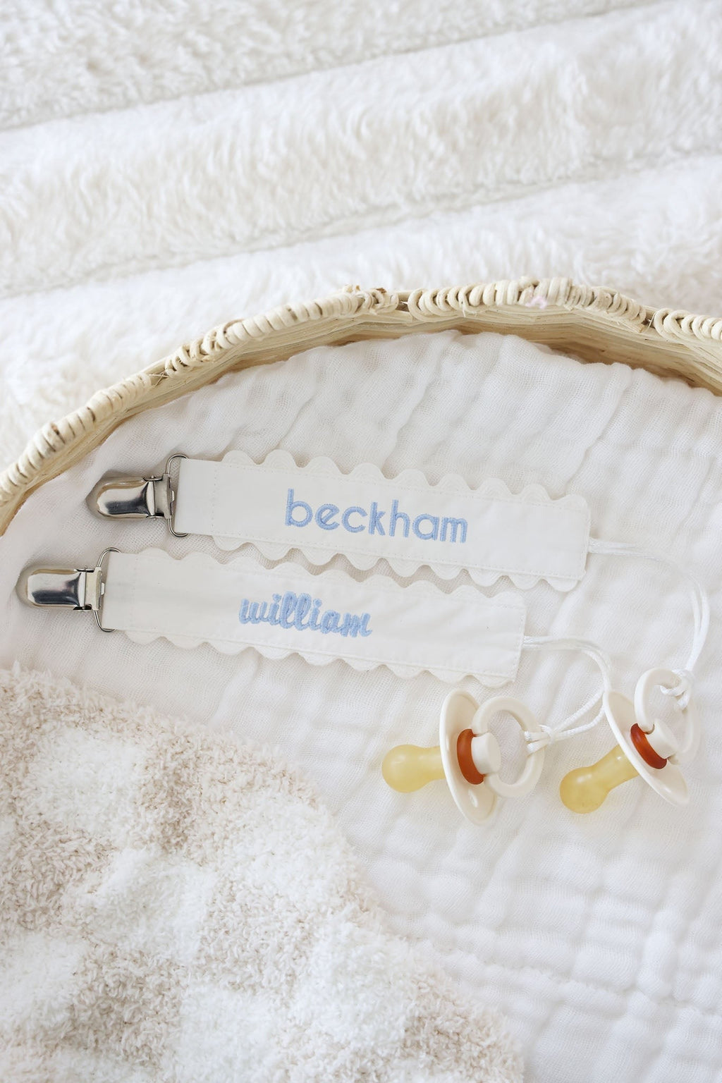 Personalized Ric Rac Pacifier Clip