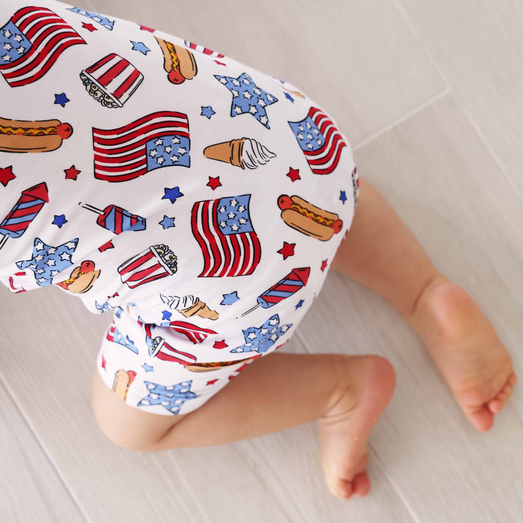 Sleeveless Snap Romper | Party in the USA Fireworks