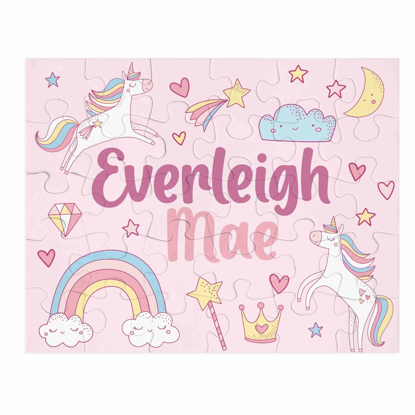 Kids Personalized 30 Piece Puzzle | Unicorn Dreams