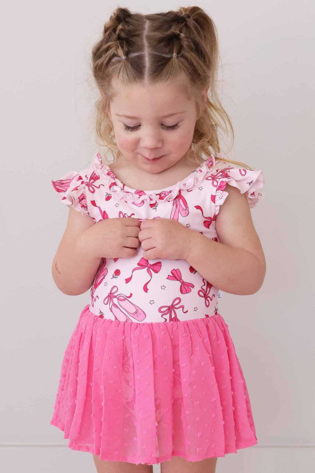 Swiss Dot Leotard | Pink Pirouette