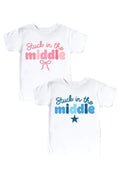 Stuck In The Middle Kids Graphic Tee | White