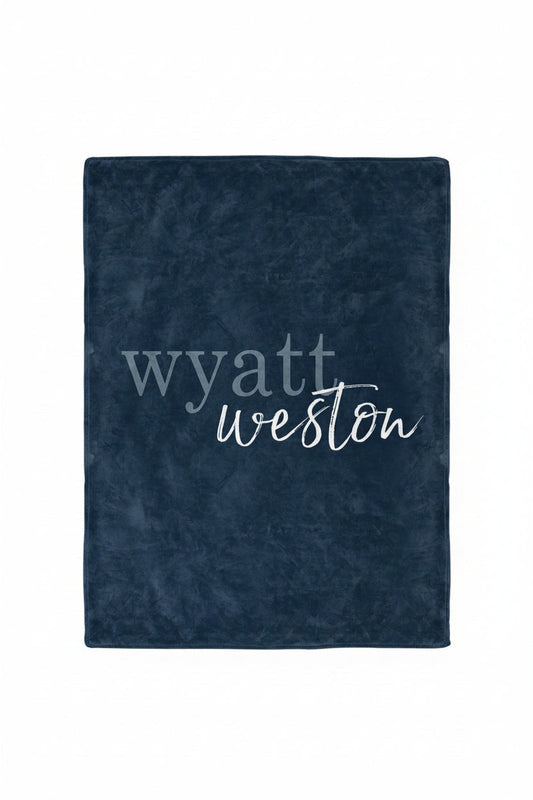 Color Story | Dark Navy Personalized Toddler Blanket