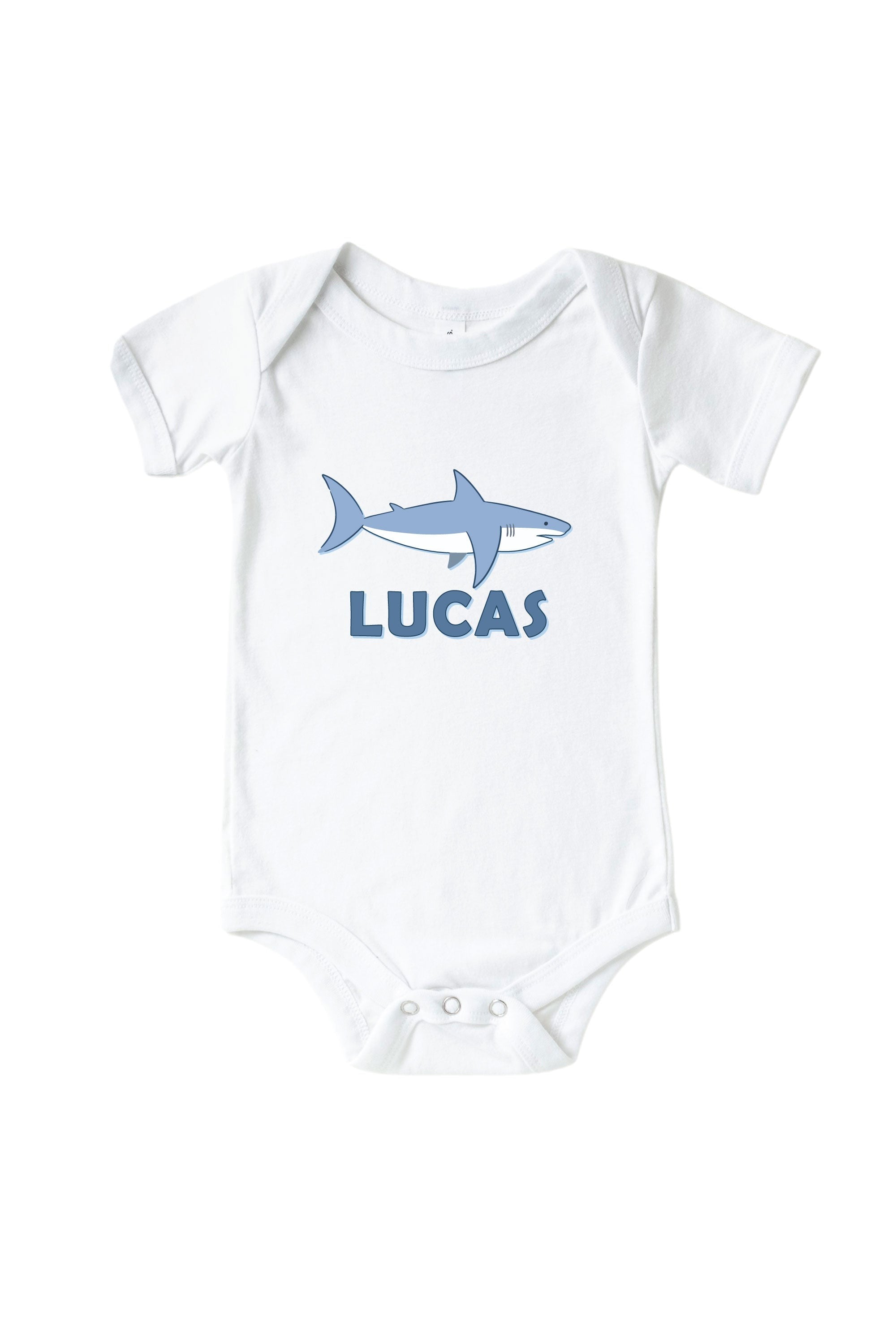 Personalized Fin Friends Graphic Bodysuit & Kids Tee | White