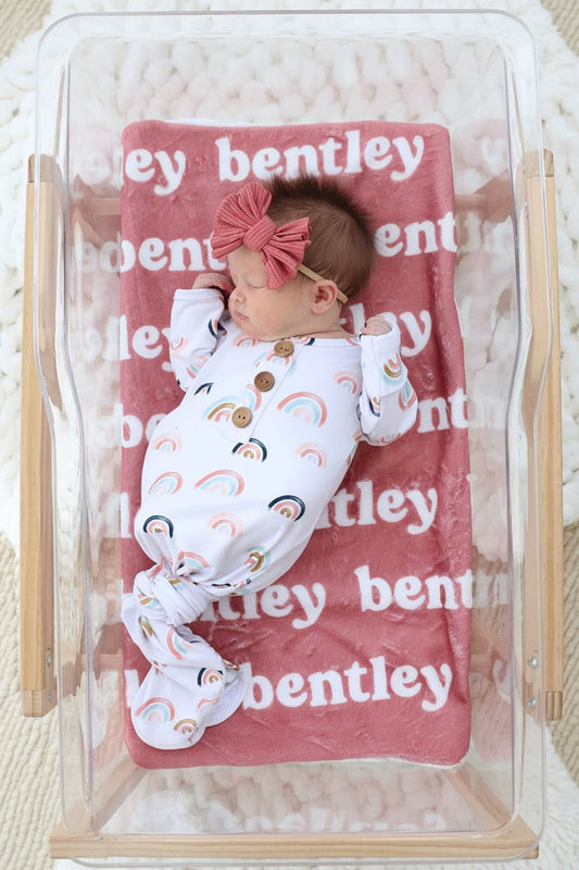 Personalized Color Blanket | Rose Berry