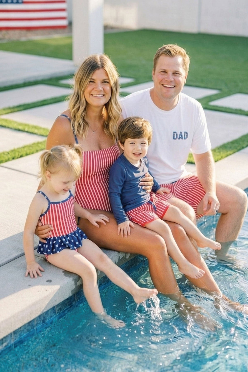 Two Piece Strappy Tankini | Stars & Stripes Party