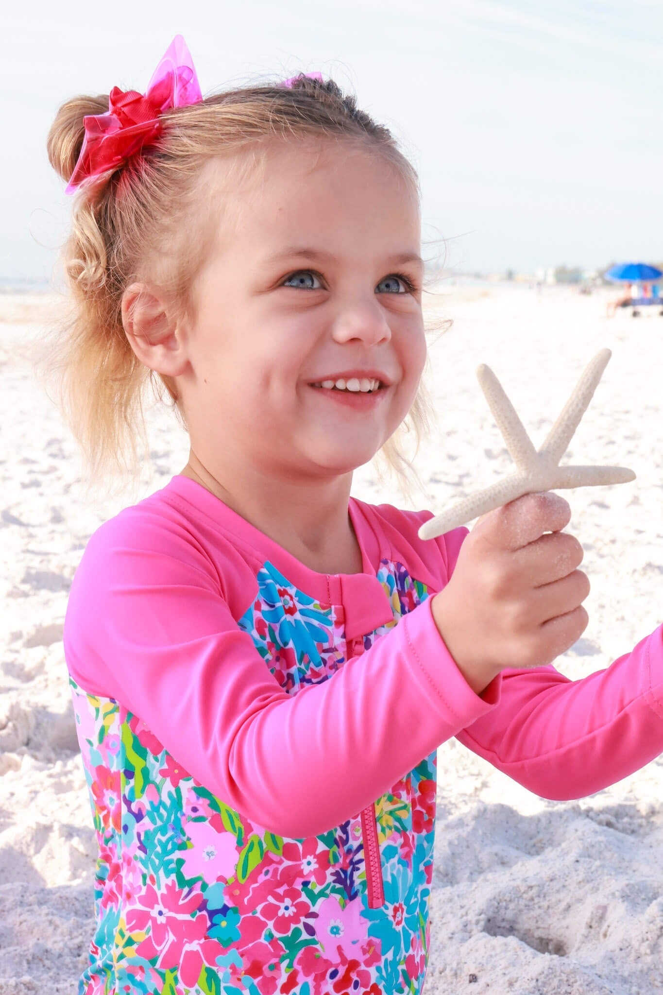 Long Sleeve Rash Guard with Front Zipper | Petal Splash
