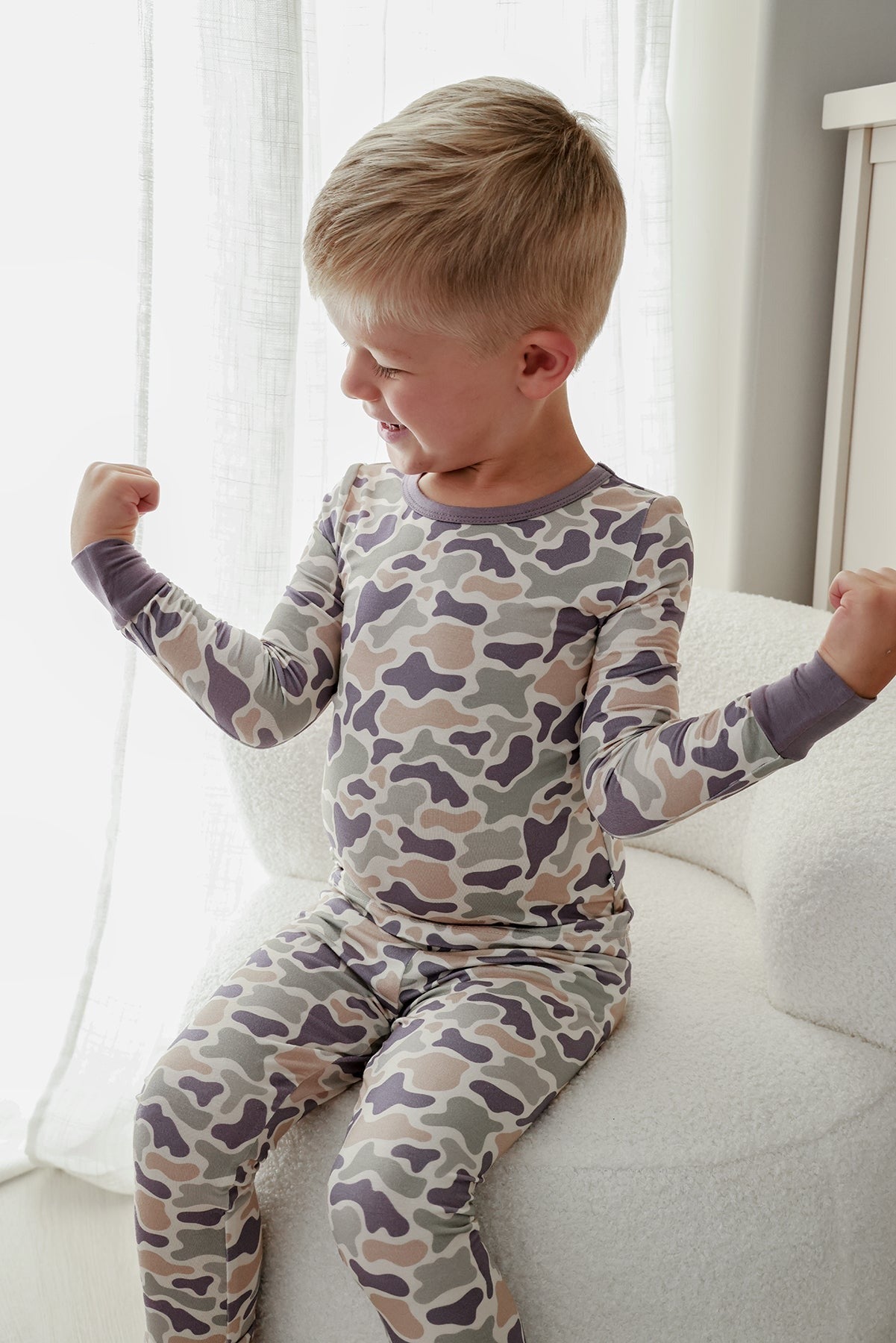 Two Piece Bamboo Pajama Set | Camo Cutie