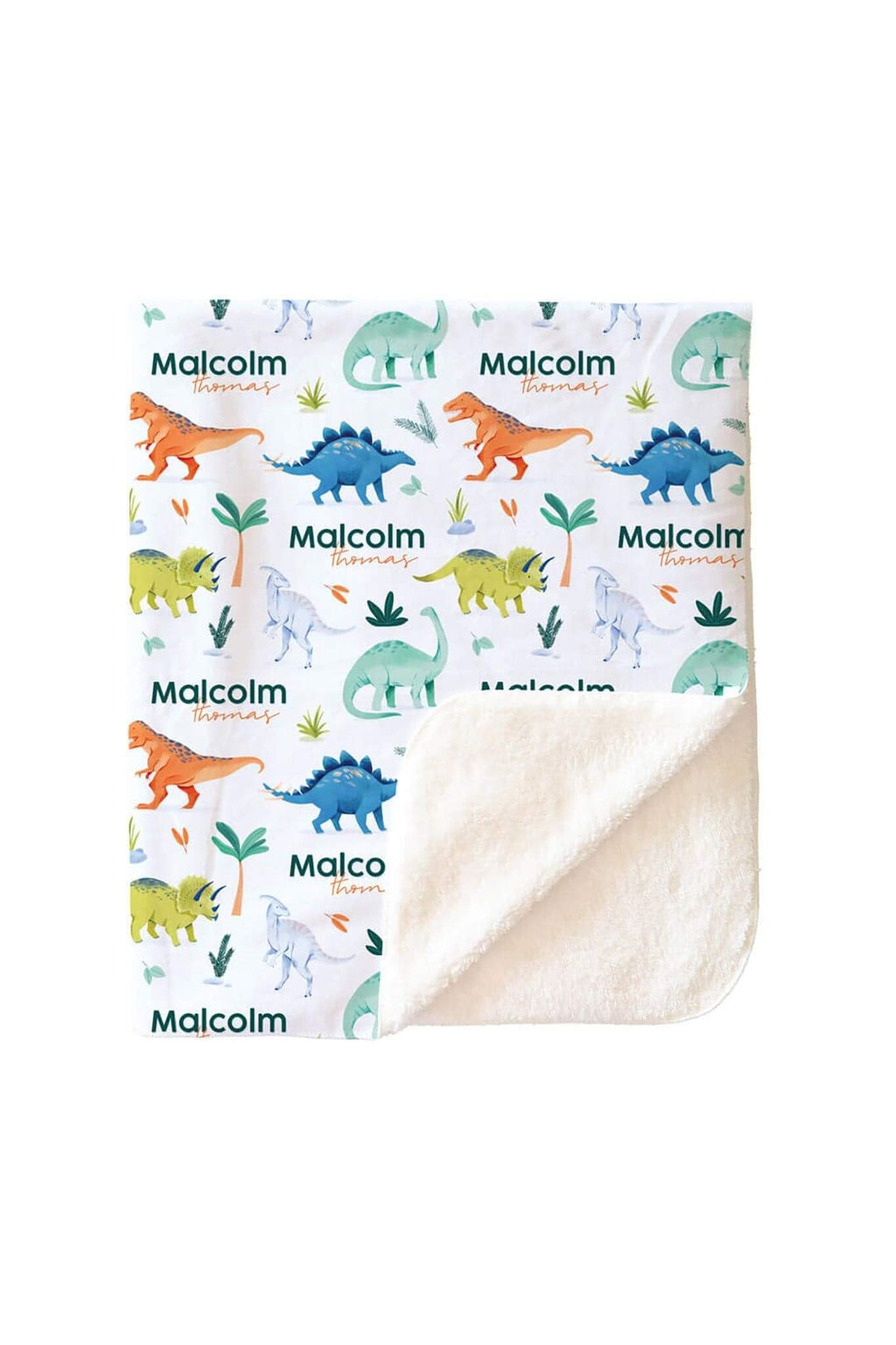 Personalized Sherpa Kids Blanket | Prehistoric World