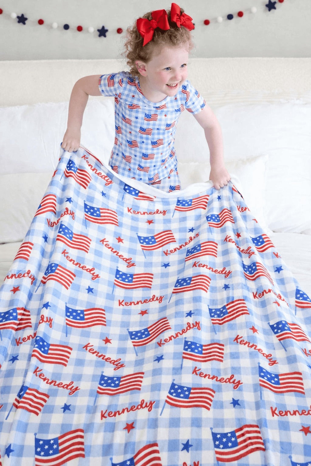 Personalized Kids Blanket | Star-Spangled Picnic